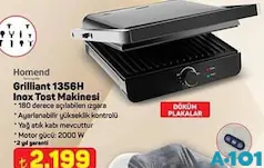 HOMEND GRİLLANT 1356H INOX TOST MAKİNESİ